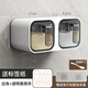 Qinkai seasoning box wall-mounted kitchen seasoning box household drawer-type seasoning jar salt MSG seasoning bottle seasoning storage box Athens white traceless wall-mounted 6-can type free nail sticker + spoon + label paper