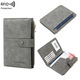 QISE anti-theft passport bag ID wallet passport clip ID storage air ticket protection cover travel document this bag black