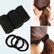 Jiaoxuefei Seamless basic black hair ties 100 pieces hair rope rubber band headband high elastic rubber band to tie hair