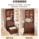 Wan Xilin solid wood dressing table makeup table modern bedroom simple drawer cabinet integrated small apartment bedside table makeup table storage cabinet 50CM-oak color + makeup stool
