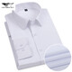Sept Wolves Shirt de coton de l'âge moyen et des jeunes hommes 2024 Four Seasons Universal Breathable Business Pocket Multi-Color Working Long Manneve 6630 38