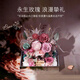 Fat Donglai's same Chinese Valentine's Day gift, a story-telling bouquet of everlasting flowers and roses for his girlfriend and wife's birthday. Chang'an Changle ~ Carnation ~ Champagne pink surrounded by atmosphere lights