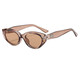 [GM same style] 2025 cat-eye sunglasses for men and women with high-end sun protection sunglasses trendy big face slimming glasses 838 beige frame gray film not polarized