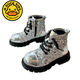 G.Duckkids Kinder Martin Boots Girls Autumn Single Stiefel 2025 Neue britische vielseitige Kurzstiefel mit mittlerer Kinder-Pailletten-Mode-Lederstiefel schwarz 31 innere Länge 19,6 cm