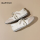 
Daphne retro genius training shoes for women 2025 summer new fashion casual white shoes flat sole breathable shallow mouth versatile women's shoes beige 37