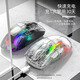 Attack Shark/Attack Shark X2 Bluetooth wireless mouse three-mode fully transparent E-sports game big hand wired and wireless dual-use RGB lighting effect csgo chicken lol fearless contract Attack Shark X2 white transparent