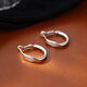 Lanshu (LANSHU) plain hoop earrings for women, simple niche hoop earrings, personalized ear hoops for sleeping, no need to remove, cool style, fashionable silver needle earrings, geometric hoop earrings, 925 silver needles