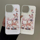 
OLPAY flower viewing Judynik suitable for Apple 16pro matte color silver Huawei mate cartoon mobile phone case iphone15p transparent white-GH9214 flower viewing Judynik Honor 80Pro