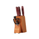 
Deng Jiadao Forged Stainless Steel Household Knife Color Wood Seven-Piece Knife Set Kitchen Knife Cutting Bone Kitchen Combination 7-Piece Set TD-6221 Seven-Piece Set