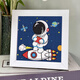 Astronauten und Kinder handgefertigtes DIY Diamond Stickers Material Pack Kindergärtnerinnen für frühe Bildung Paste Geschenk 7029 bezieht sich darauf, wer Geld verdient [Holzrahmen + Werkzeuge + Farbbox]