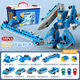 Onevan Boy Splicing Splicing Children's Toys Puzzle Assembly Formation Engineering Car Boy King Kong Robot 3 ans 6 Cadeaux City Sea Land and Air (Set 14-PIEE) Boîte de rangement de livraison