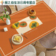 Green dyed table mats, coffee table tablecloths, waterproof and oil-proof dining table mats, TV cabinets, books, anti-fouling household leather oval, everything is fine, 90*180cm