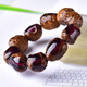 Qianjun natural raw ore authentic blood amber bracelet with leather amber raw stone beeswax bracelet for men and women gift with certificate 20