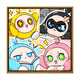 Cute Cartoon Eggman Party Digital Oil Painting DIY Hand Painting Painting Color Filling Acrylic Hand Filling Children's Oil Painting SJ13701 20*20cm Stretched and Thickened Solid Wood Inner Frame Highlight Paint+Canvas+