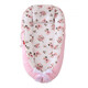 Fully cotton breathable and detachable portable crib mid-bed bionic baby nest baby pillow travel crib grey edge animal (no quilt) HDJ 50*85