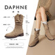Daphne Pile Boots Women's New Maillard Denim Short Boots Cavalier Martin Boots 4025605008 Apricot 37