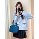 TonLion 2025 Autumn Contrast Color Design Women's Lapel Cardigan