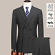 TPZBWG high-end brand double-breasted suit suit set for men 2025 new business casual collar two-piece set black M 170