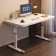 
New appearance computer desk lift desk home study desk small apartment writing desk office standing workbench XZ01 [120*60cm] hand-crank lift-Elegant white