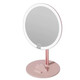 Cosmetic mirror with light led desktop beauty mirror dormitory three-color smart supplementary light mirror student portable charging gift girl pink smart three-color cosmetic mirror + makeup pen barrel plus large gift box