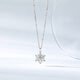 Chao Acer Platinum Snowflake Platinum Necklace for Women PT950 Neck Ornament Clavicle Chain Filigree Sparkling Gift Priced Labor Cost 440 Yuan 3.65g, Chain Length Approximately 40cm + Extension Chain