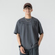 Rankdavid Light Luxury Nouvelle marque haut de gamme en lin imprimé de style chinois T-shirt à manches courtes à manches courtes pour hommes en été mince en vrac grande taille noire 829 m