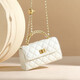 Anysmic international first-line brand 2025 new spring and summer small fragrance chain one-shoulder crossbody bag metal hand-held bag for girlfriend beige