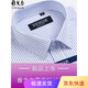 CEO Yageo Herren Short Sleeve Shirt Summer Business Casual Professional Clothing Cotton No Eisen mit mittlerem Alter großer Streifenhirt Kurzarm DX6624 40 40