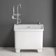 TOTO2025 Neues Balkon waschen Mop Pool Keramik mit Wasserhahnloch integriert hohe Fußhaushalte Badezimmer Mop Pool Floor Basin 13751x35 Konsole + Sitzgelegenheiten universelle Single -Kühlung