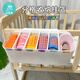 Crib Side Storage Hanges Korbwindel Windel Aufbewahrungstasche Kopf Hängebeutel Bett Zaun Partition Aufbewahrungsbox [5 Teile von Partitionen verstellbar] Weiß