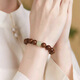 Wooden bracelets for boys to play with gold silk jade sinking water-grade sandalwood and Buddhist beads gold nanmu bracelets 10mm golden sandalwood