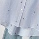
She Pool Bow Embroidered Striped Shirt for Women 2025 Autumn New Long Sleeve Commuter Lapel Shirt