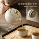 Yipot Tea Ru Kiln Teapot Household Ceramic Teapot New Kung Fu Tea Set Office Guest Drinking Teapot Small Teacup One Pot 2 Cups Xishi Pot + Perfect Cup
