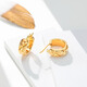 Chao Acer Zhijian Xuyu Yellow 18K Gold Earrings Women's Earrings Color Gold Earrings Earrings for Girlfriend's Birthday Gift One Pair