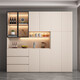 Shuaishi Massivholz Seitenschrank hoher Schrank moderne einfache Wand integrierte Essschrank Wohnzimmer Weinschrank Eingangsschrank kann maßgeschneidert werden.