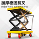 H&G manual hydraulic lifting platform truck mobile scissor electric lift small lift simple trolley 150kg1.26m table 700*450