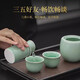 Wine warmer, household ceramic wine warmer, two liang yellow rice wine hotpot, old-fashioned half Jin Jin equal to 0.5 kg, warm wine set, blue and white white wine cup, ceramic wine warmer, plum green style