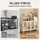 Sizhuge Kitchen Shelf Nordic Sideboard Microwave Oven Home Living Room Cabinet Home Solid Wood Multi-Function Storage Cabinet Wine Cabinet Single Door Model-Milk White