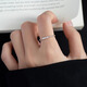 Mansheng 999 sterling silver lucky ring female niche design index finger ring light luxury high-end female ring open ring gift girlfriend 999 silver lucky ring
