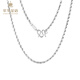 Cuihua pt950 platinum hemp rope platinum necklace simple and versatile clavicle chain as a birthday gift for girlfriend and wife, about 19g