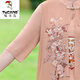 Woodpecker (Tucano) Fat Mother Mother Summer Cheongsam Robe Summer Murffon jupe grande taille 2025 Nouveau tempérament de style d'été pour femmes d'âge moyen 6629 Kaki 3xl Recommandé 125-140jin [Jin est égal à 0,5 kg]