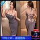 Fei Mufeng Kondomgurte und zwei tragen Pyjama, sexy und sexy Unterwäsche, verführerischer langer Rock, Ehemann schwerer Geschmack 6624 Offizielle Website-Flagge, Temperamentgrau [Kleider + T-Pants], durchschnittliche Größe [vorgeschlagenes Gewicht 80-120 Jin [Jin gleich 0,5 kg]]