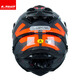 LS2 Carbon Faser Off-Road-Zughelm-Motorradhelm-Motorrad-Motorrad Full-Helm vier Jahreszeiten Atmungsaktives Doppelobjektiv MX701 Glasfasermodell-graue Orangenform für Sommereis-Kopfdecke L (Empfohlen 56-57 cm)
