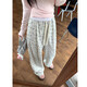 [White Blumen] Frauen lässig Wide Legs Frauen lose geradlinig 2025 Sommer Neue kleine Sporthose Aprikose Farbe L Empfohlen 115-125jin [Jin entspricht 0,5 kg]