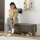 QIAONAMEI Light luxury solid wood shoe replacement stool household storage stool multi-functional home shoe cabinet 40CM QNM6625-DG