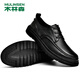 MULINSEN Men's Business Casual Shoes Soft Sole Work Formal Shoes Men's Shoes Size 40 Black 99136