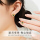 Lao Fengxiang Light Luxury Sterling Silver Small Ruyi Earrings for Women Wada Jasper Earrings Earrings Practical Birthday Gifts for Girls for Girlfriends JD.com Ships from Bakura *Same/Next Day Delivery - Guofeng Ruyi Earrings