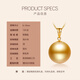 Queen of Pearls Classic 18K Gold South Sea Gold Beads Pendant Saltwater Pearl Necklace Elegant Birthday Gift for Women