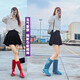 Botas de lluvia de tubos altos para zapatos de agua sin deslizamiento para mujeres para mujeres Botas de lluvia de tubo de mujer Tendón de carne Suela Over: Zapatillas de goma impermeables para adultos Botas de agua más Velvet 868 Tubo bajo [caqui] 40