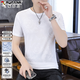 Woodpecker high-end ice silk short-sleeved T-shirt for men 2025 new summer thin T-shirt trendy men's half-sleeved top Q6629 Gray Ice Silk Style M Recommended 80-100Jin Jin is equal to 0.5 kg